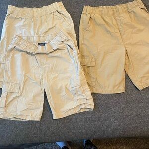 The Children's Place Tan Cargo Shorts size 18 lot of 3